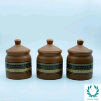 300ml Ceramic Pickle Jars With Lid Set Of 3  - Jars